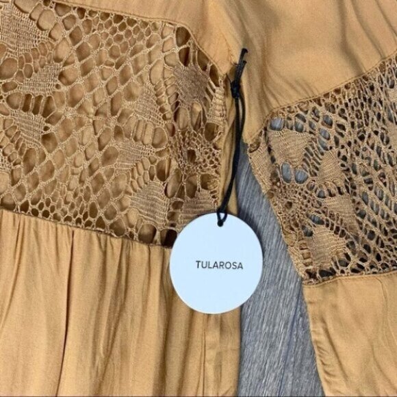 REVOLVE Tularosa Women's Mini Dress Ruffle Long Sleeve Saffron Yellow Size XS - Picture 11 of 16